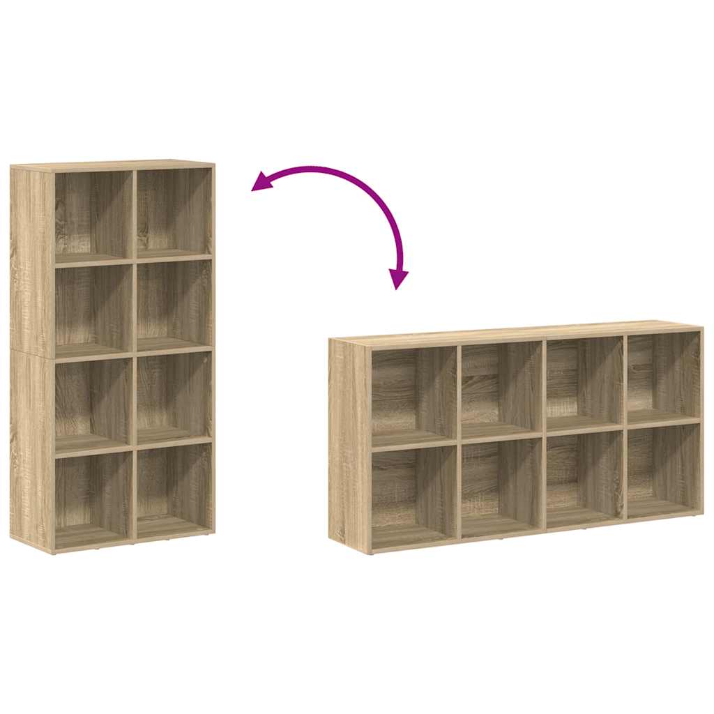 Bücherregal/Sideboard Sonoma-Eiche 66×30×130 cm Holzwerkstoff