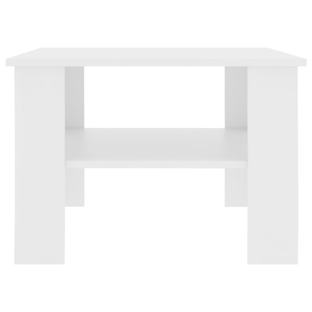 Coffee Table White 60x60x42 cm Wood Material