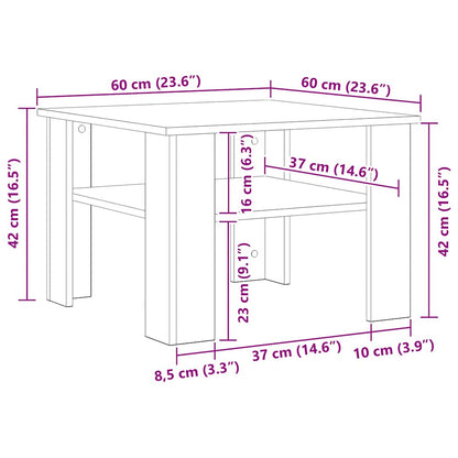 Couchtisch Sonoma-Eiche 60x60x42 cm Holzwerkstoff