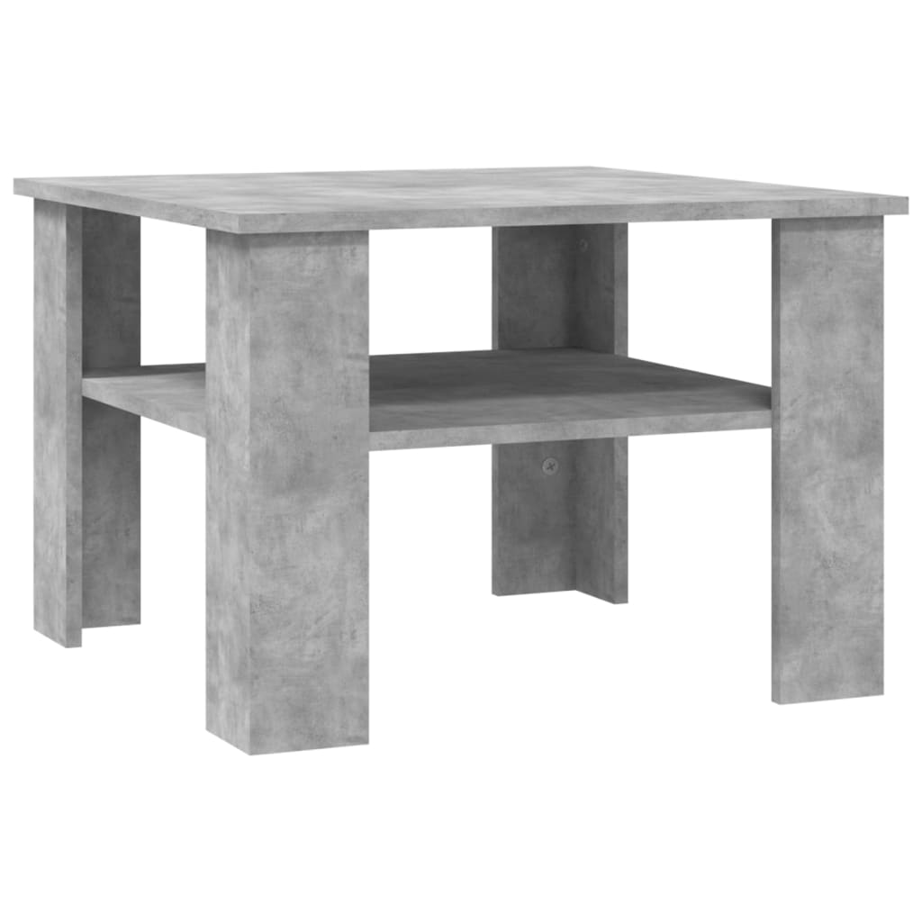 Table basse gris béton 60x60x42 cm en bois