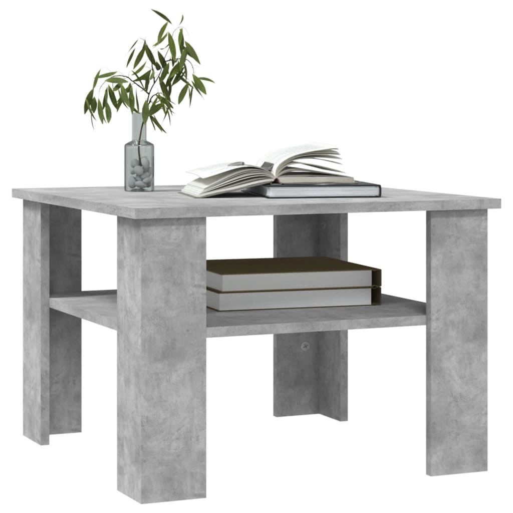 Couchtisch Betongrau 60x60x42 cm Holzwerkstoff