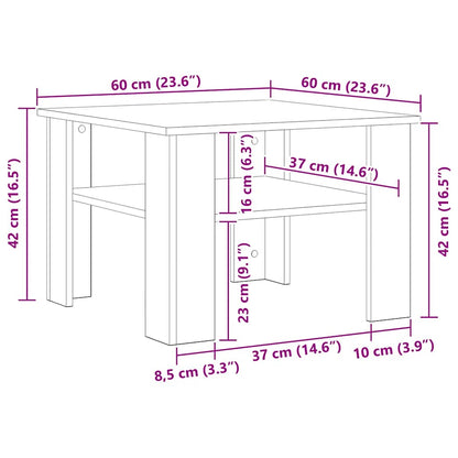 Couchtisch Betongrau 60x60x42 cm Holzwerkstoff