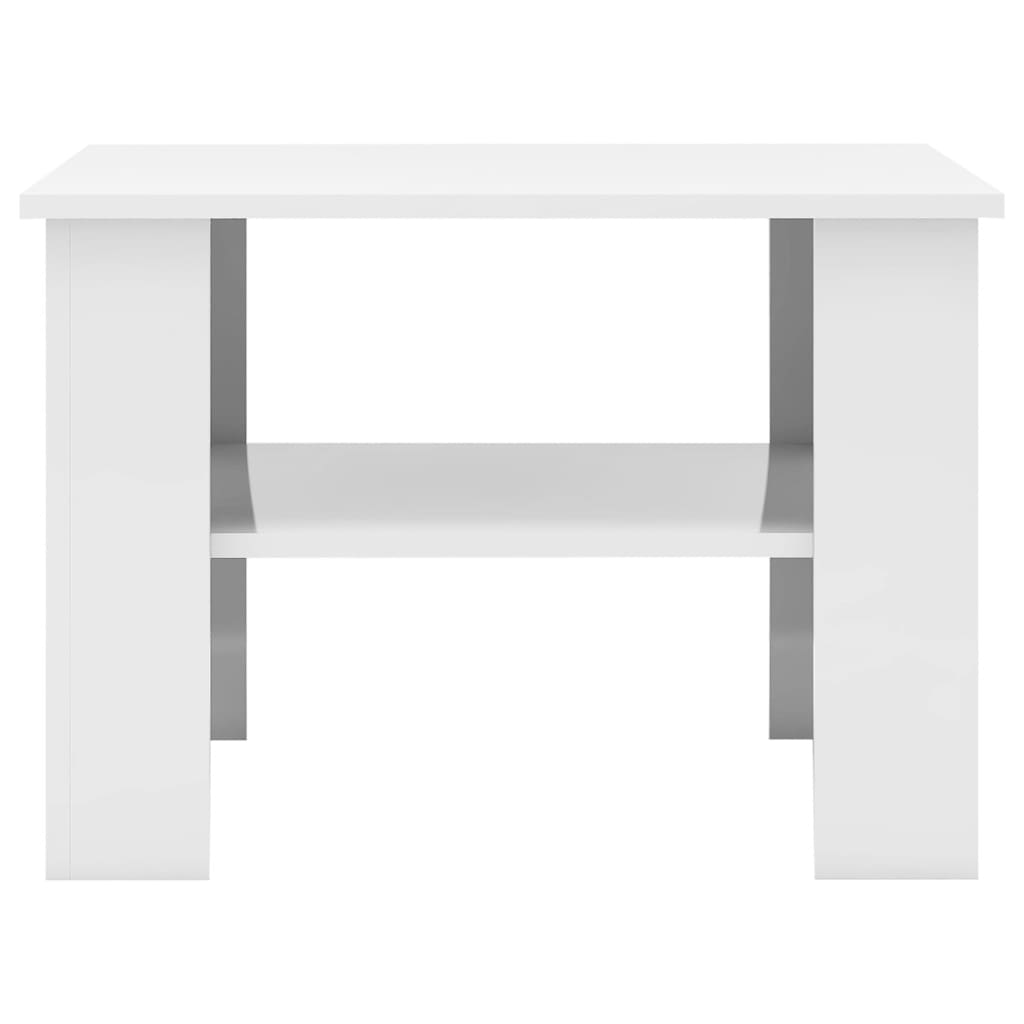 Coffee table high gloss white 60x60x42 cm wood material