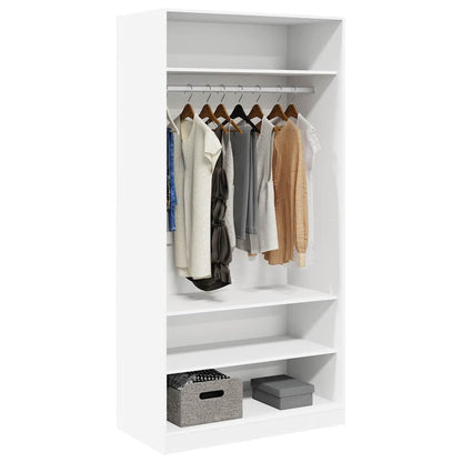 Kleiderschrank Weiß 100×50×200 cm Holzwerkstoff
