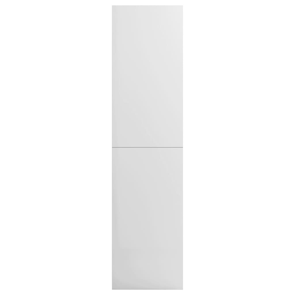 Armoire blanc brillant 100x50x200 cm en bois