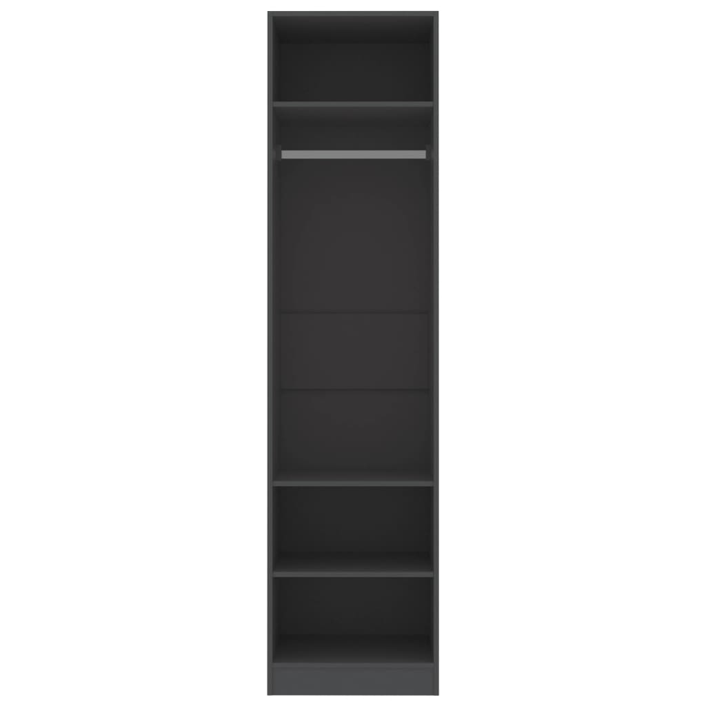 Kleiderschrank Grau 50x50x200 cm Holzwerkstoff