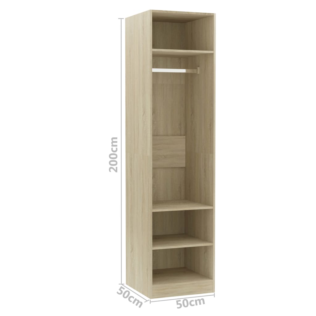 Armoire chêne Sonoma 50x50x200 cm matériau bois