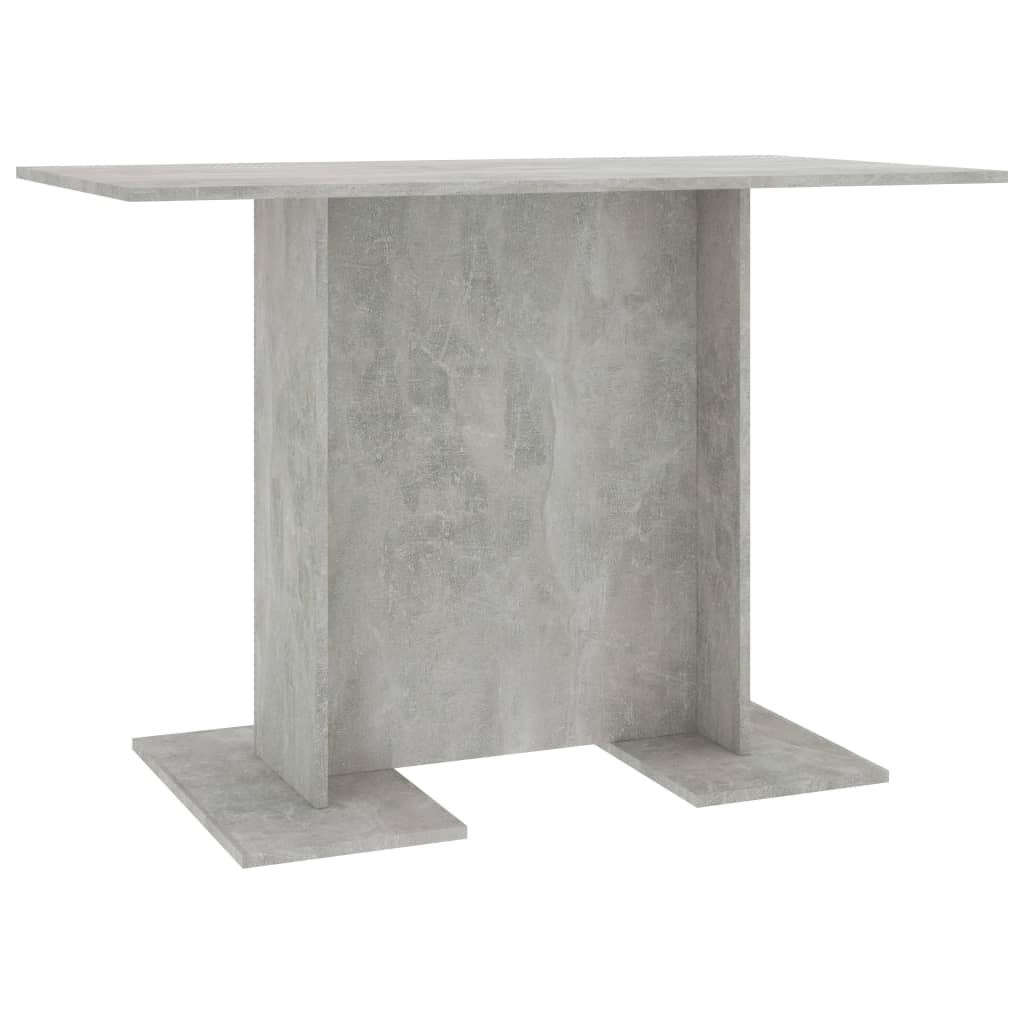 Table à manger gris béton 110x60x75 cm en bois