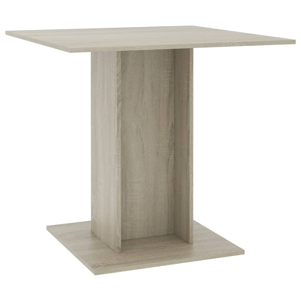 Table à manger chêne Sonoma 80x80x75 cm matériau bois