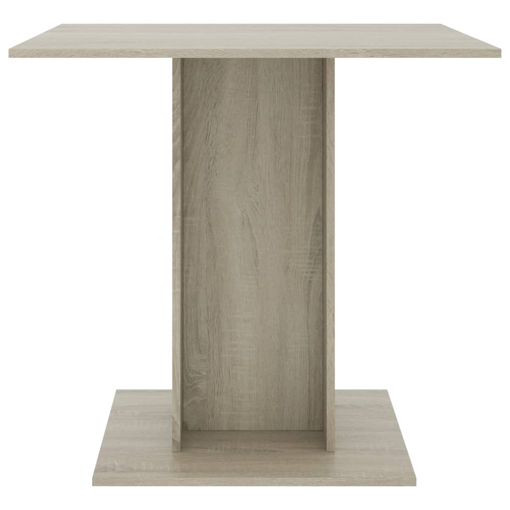 Table à manger chêne Sonoma 80x80x75 cm matériau bois