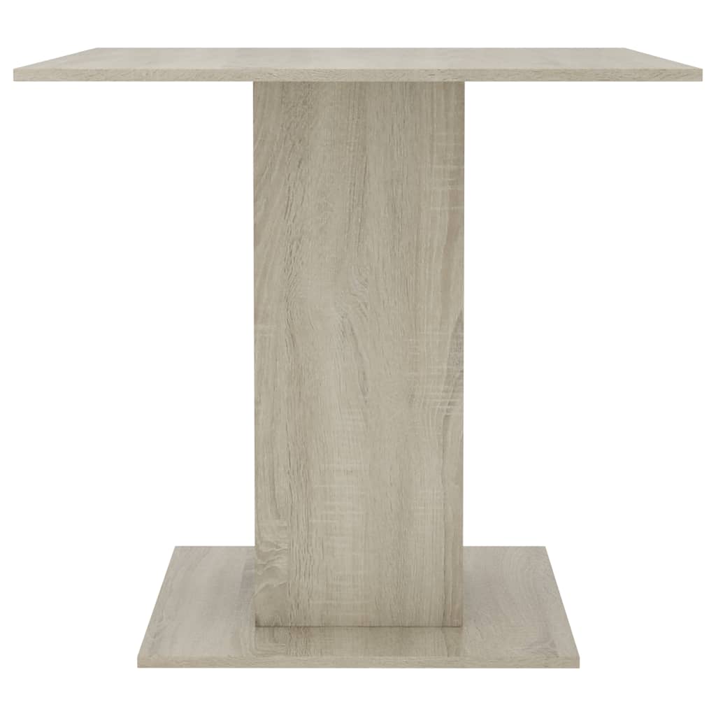 Table à manger chêne Sonoma 80x80x75 cm matériau bois