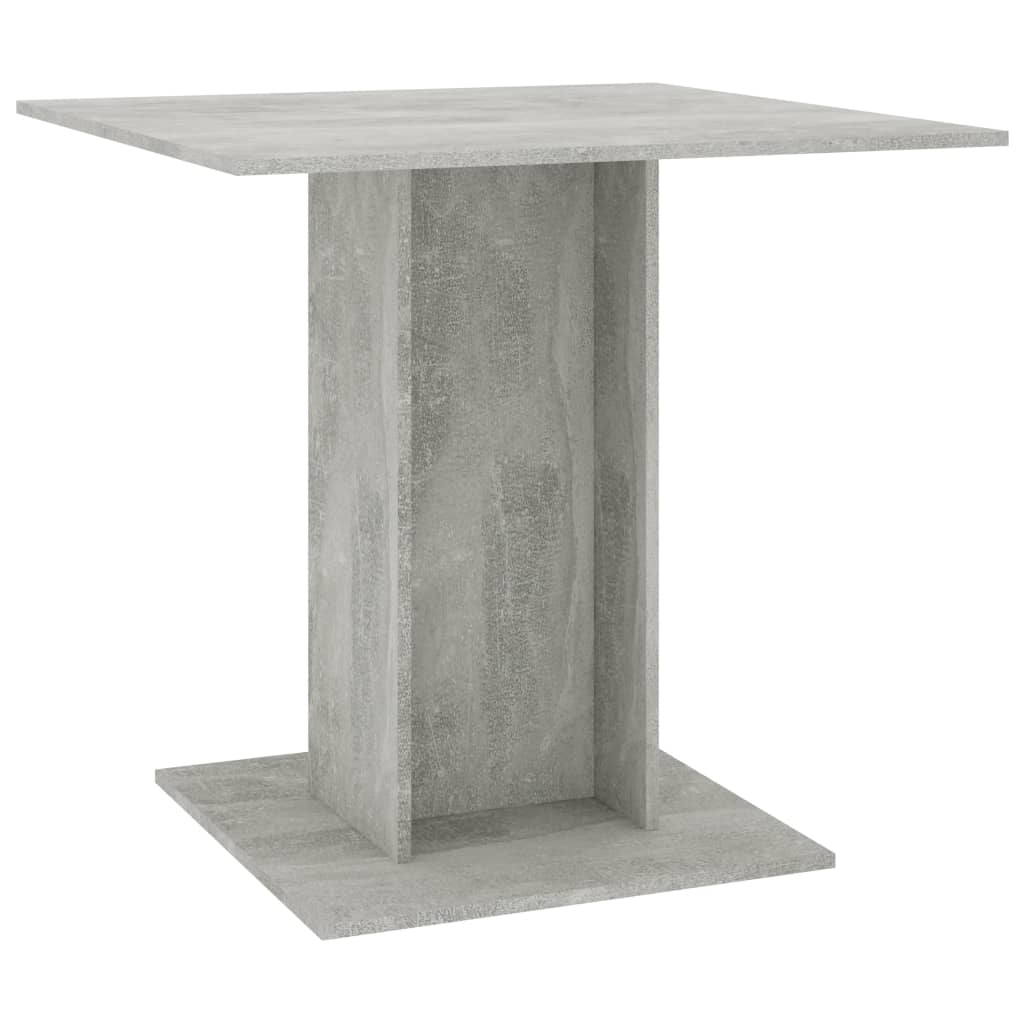 Table à manger gris béton 80x80x75 cm en bois