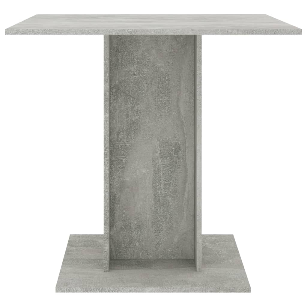 Table à manger gris béton 80x80x75 cm en bois