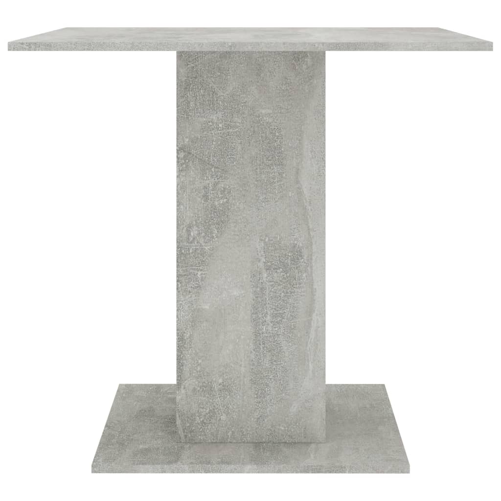 Table à manger gris béton 80x80x75 cm en bois