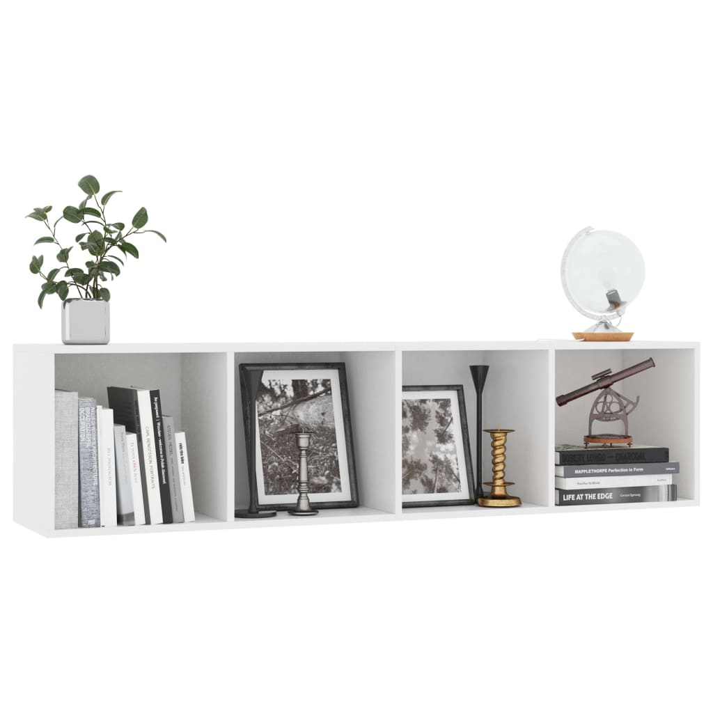 Bücherregal/TV-Schrank Weiß 143×30×36 cm