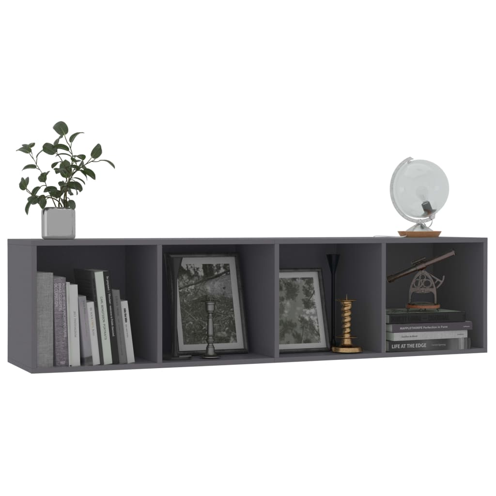 Bücherregal/TV-Schrank Grau 143×30×36 cm