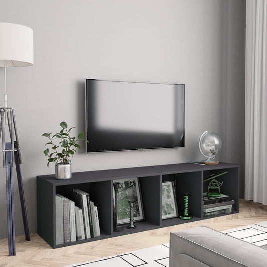 Bücherregal/TV-Schrank Grau 143×30×36 cm