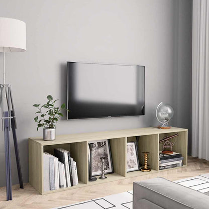 Bücherregal/TV-Schrank Sonoma-Eiche 143×30×36 cm