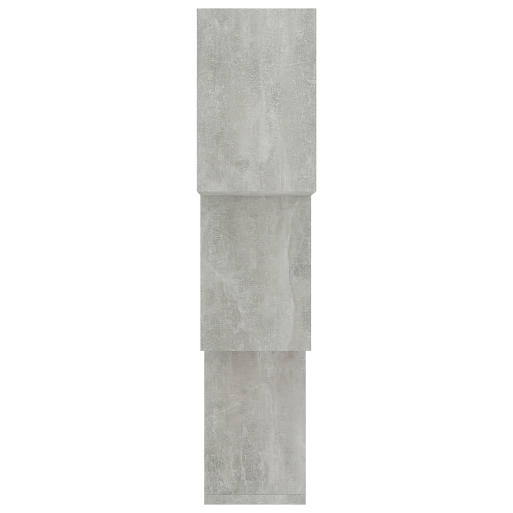 Etagères murales cube gris béton 68x15x68 cm matériau bois