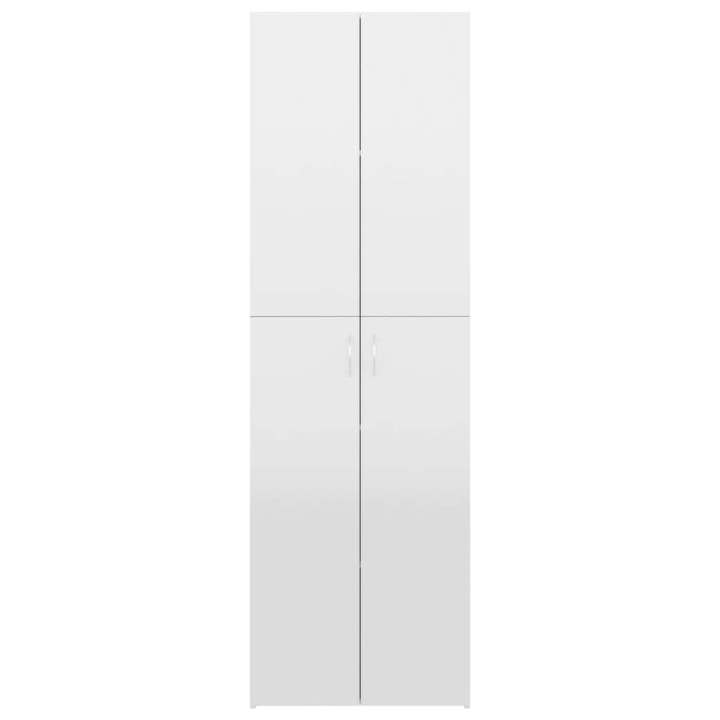 Büroschrank Hochglanz-Weiß 60x32x190 cm Holzwerkstoff