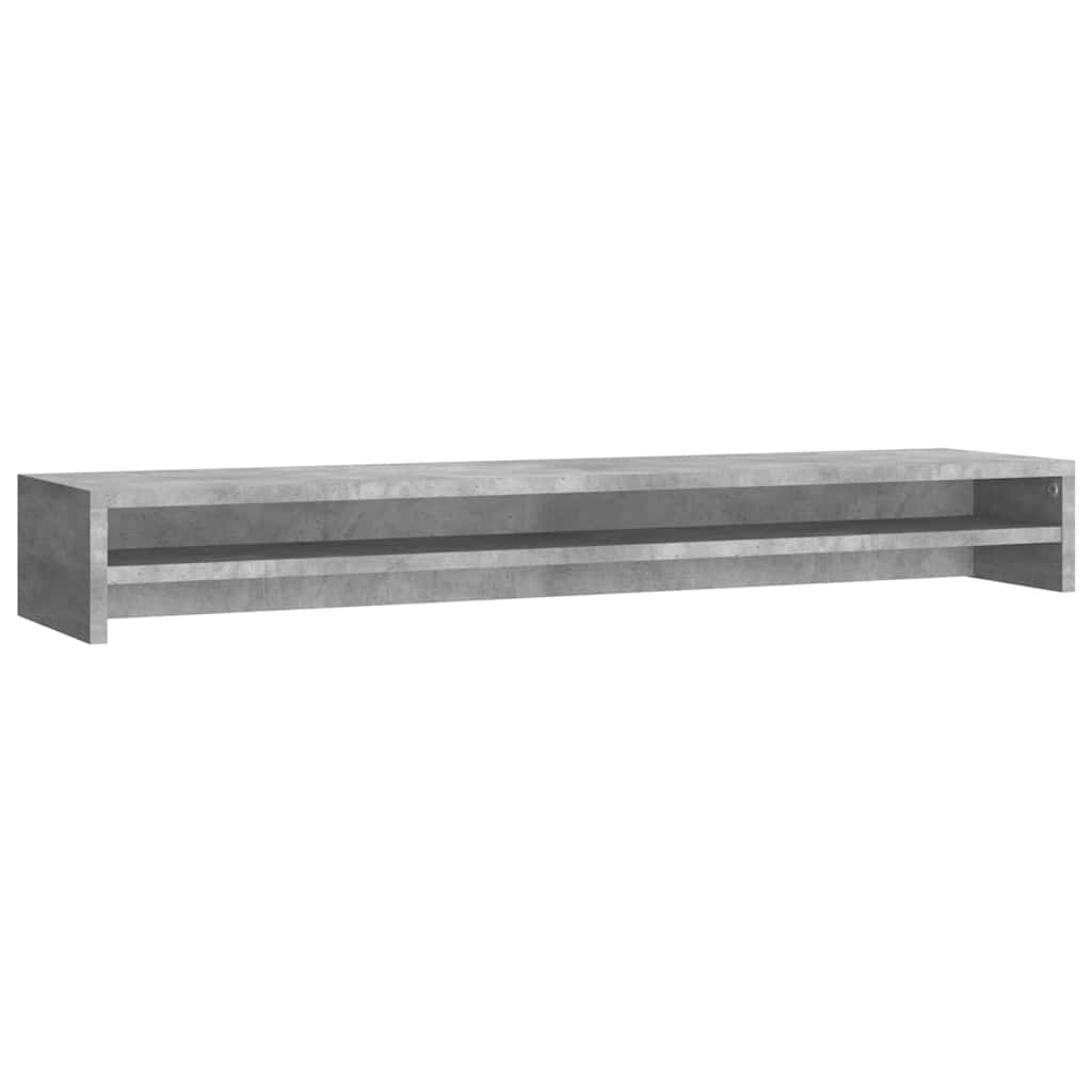Monitorständer Betongrau 100x24x13 cm Holzwerkstoff