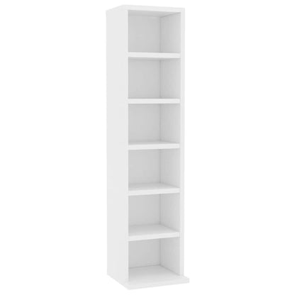 CD-Schrank Weiß 21x20x88 cm Holzwerkstoff