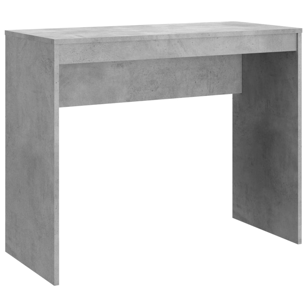 Bureau gris béton 90x40x72 cm en bois