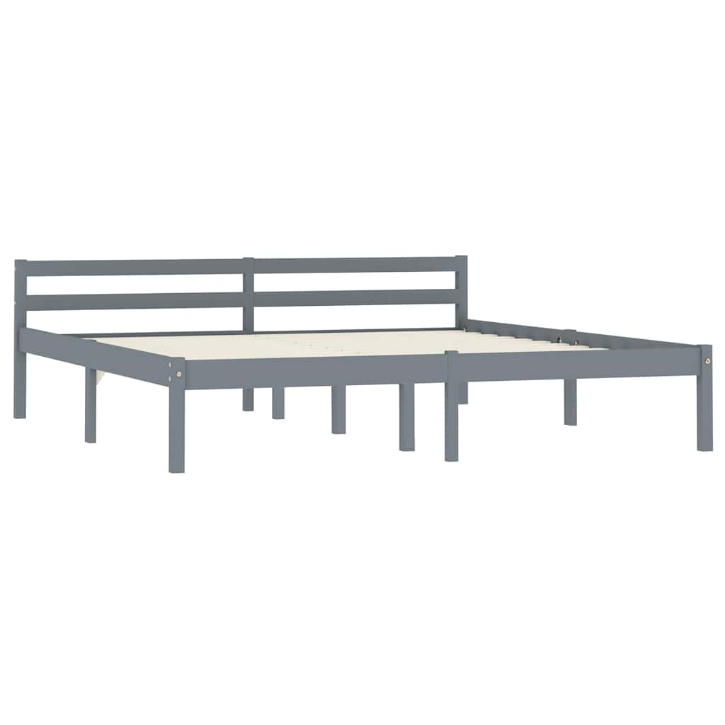 Massivholzbett Grau Kiefer 160x200 cm