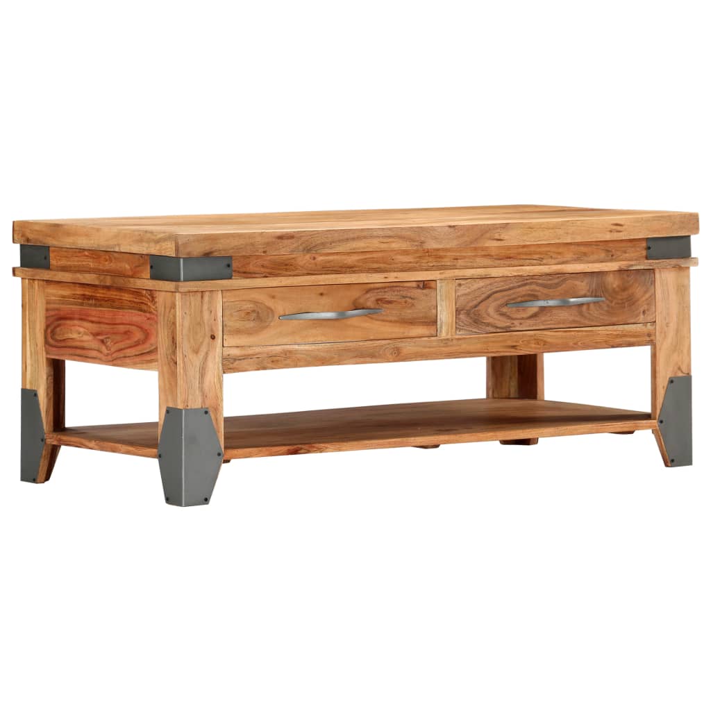 Coffee table 110x52x45 cm solid acacia wood