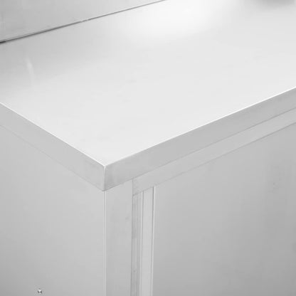 Arbeitsschrank mit Schiebetüren 100x50x(95-97) cm Edelstahl