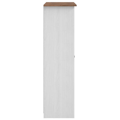 Kleiderschrank 3-Türig Weiß 118×50×171,5 cm Kiefer Panama Serie