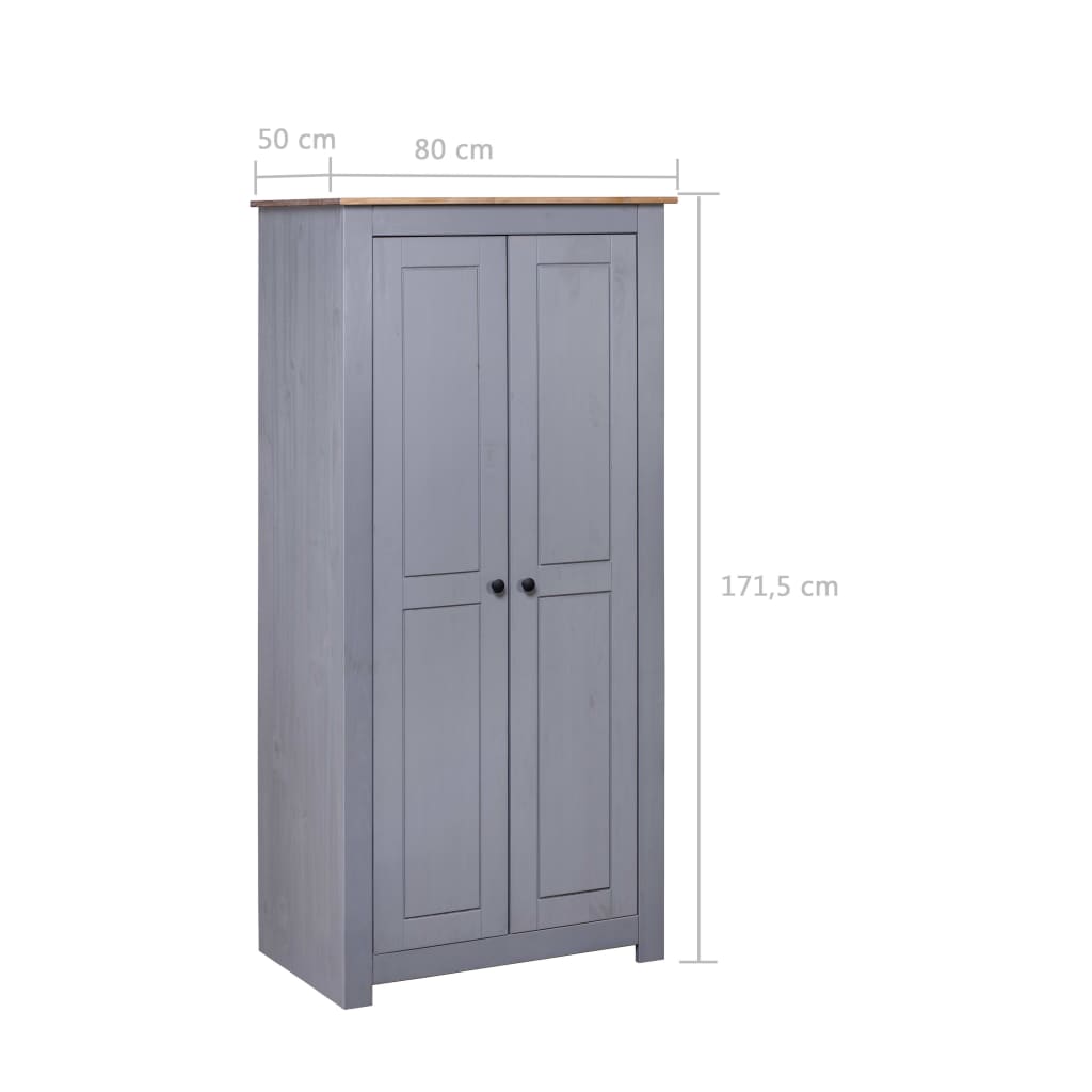 Wardrobe Grey 80x50x171.5 cm Pinewood Panama
