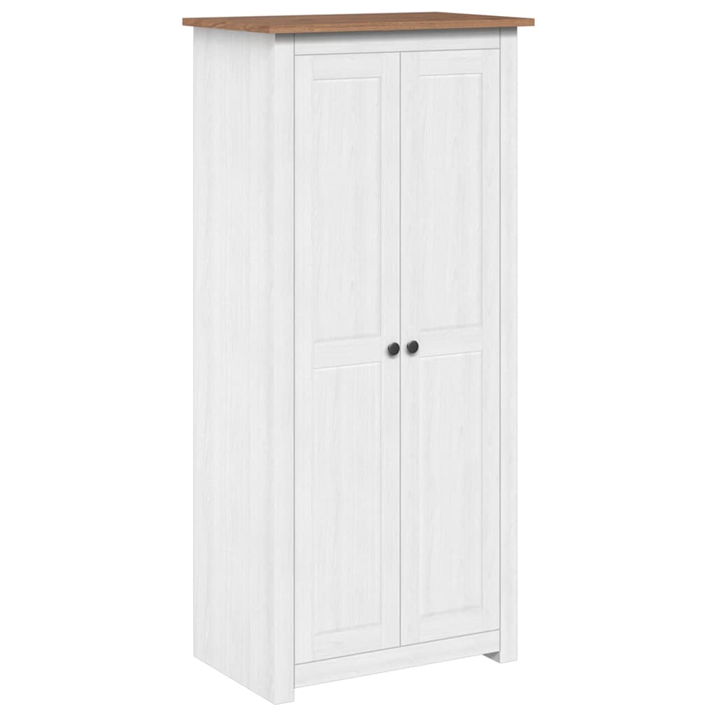 Kleiderschrank Weiß 80×50×171,5 cm Kiefer Massiv Panama Serie
