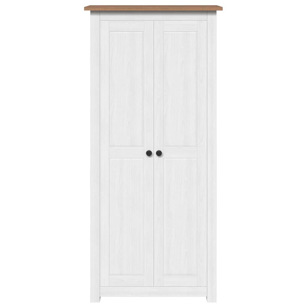Kleiderschrank Weiß 80×50×171,5 cm Kiefer Massiv Panama Serie
