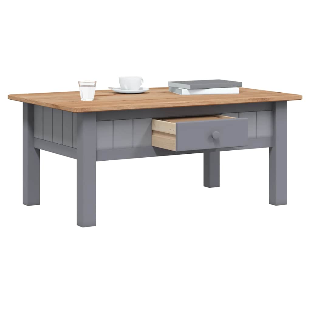 Couchtisch Grau 100x60x43,5 cm Massivholz Panama-Kiefer
