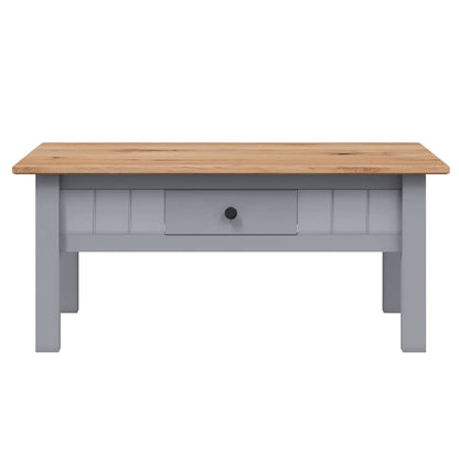 Couchtisch Grau 100x60x43,5 cm Massivholz Panama-Kiefer