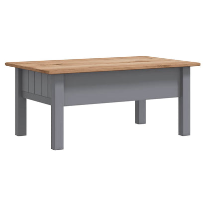 Couchtisch Grau 100x60x43,5 cm Massivholz Panama-Kiefer