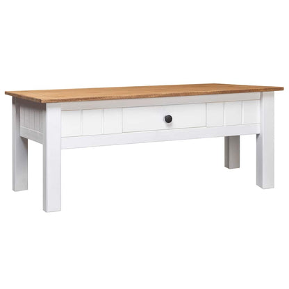 Couchtisch Weiß 100x60x43,5 cm Massivholz Panama-Kiefer
