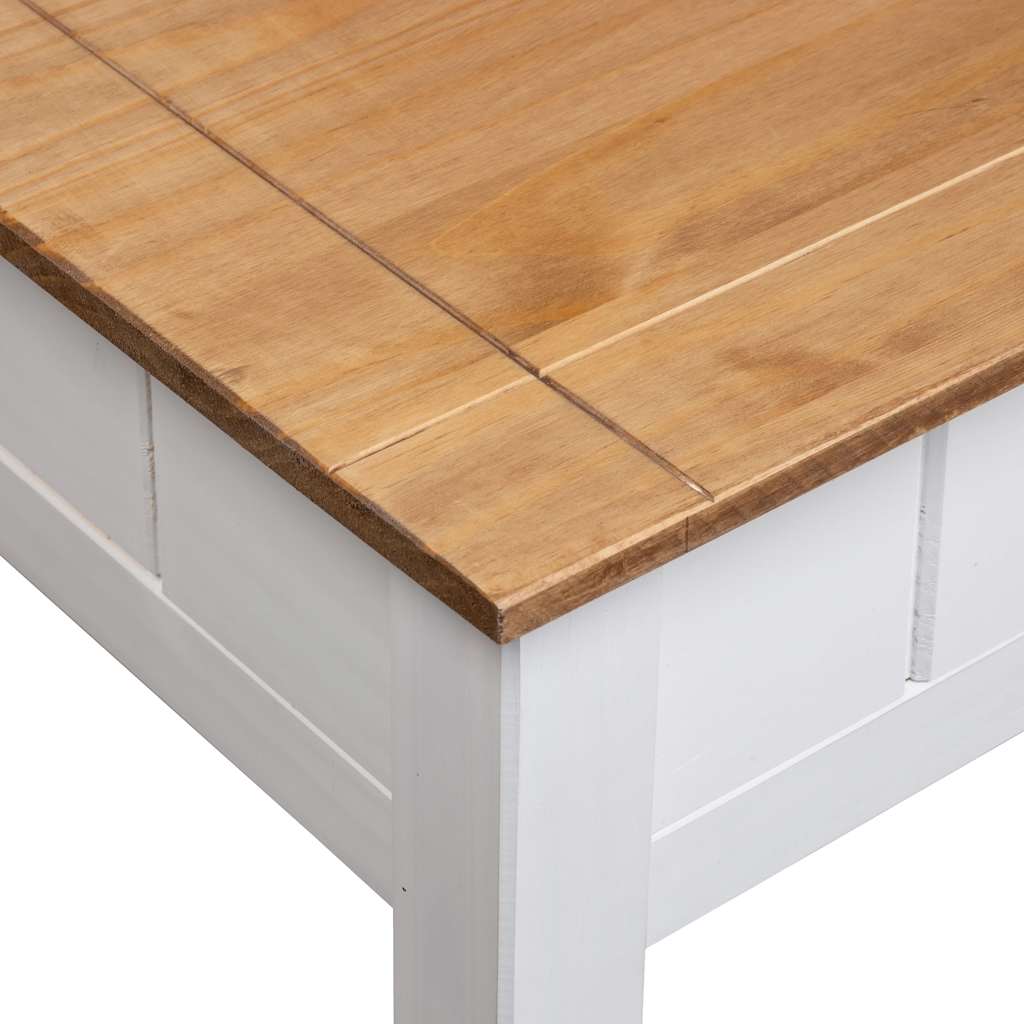 Couchtisch Weiß 100x60x43,5 cm Massivholz Panama-Kiefer