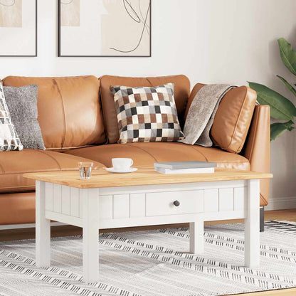 Couchtisch Weiß 100x60x43,5 cm Massivholz Panama-Kiefer