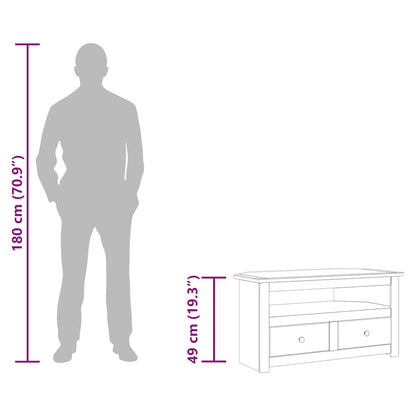 TV-Eckschrank 93 x 49 x 49 cm Massivholz Panama-Kiefer