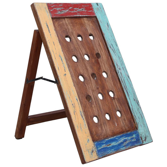 Weinregal für 15 Flaschen 47×28×78 cm Massives Altholz