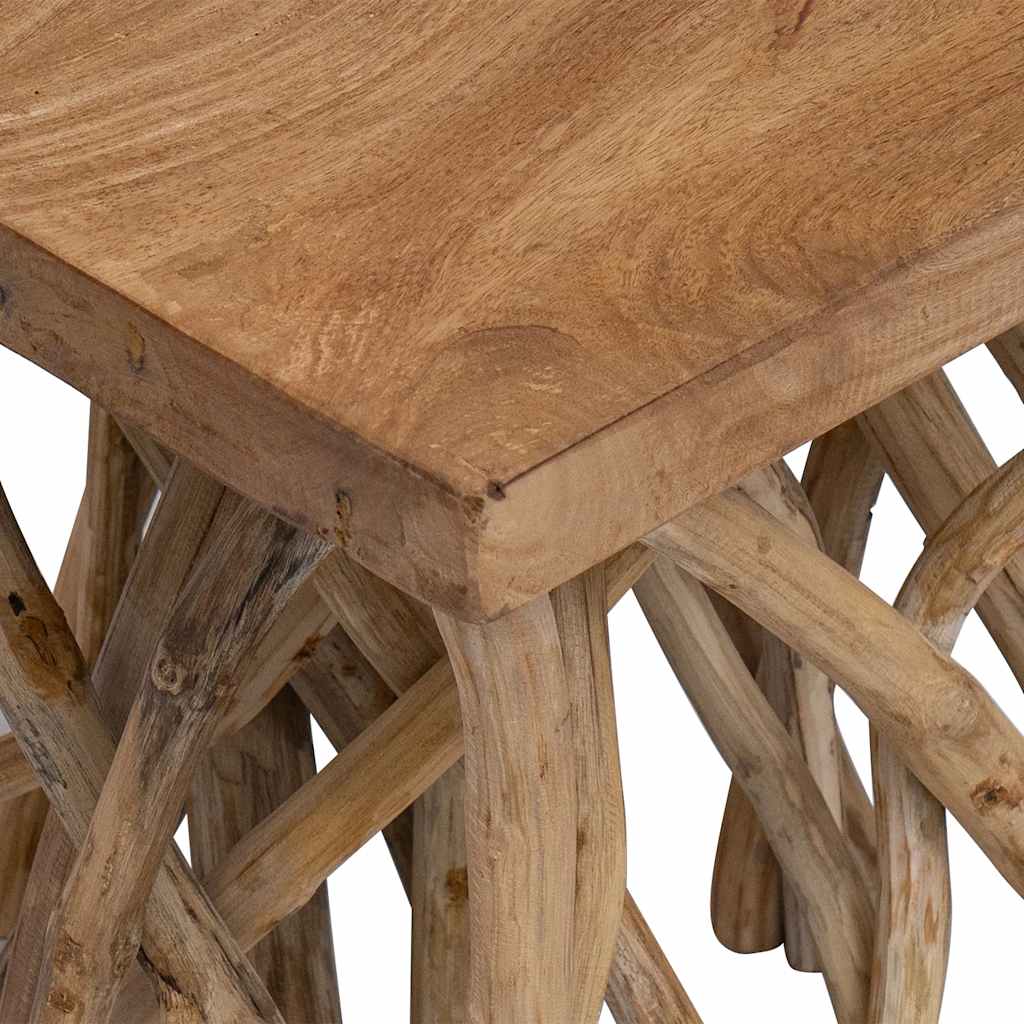 Couchtisch aus Rundholz 40x40x40 cm Massivholz