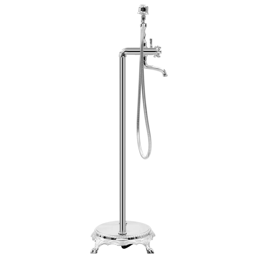 Freistehende Badewannenarmatur Edelstahl 99,5 cm Silbern