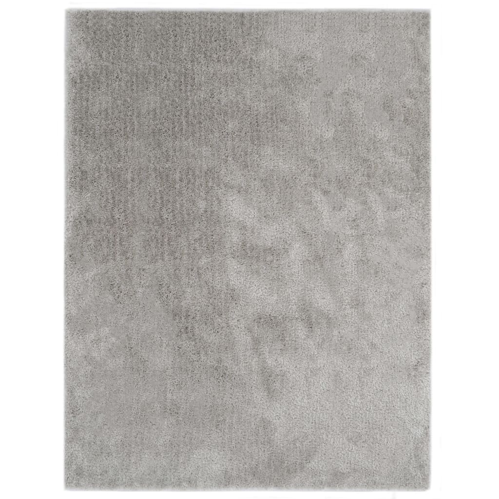 Hochflor-Teppich 80×150 cm Grau