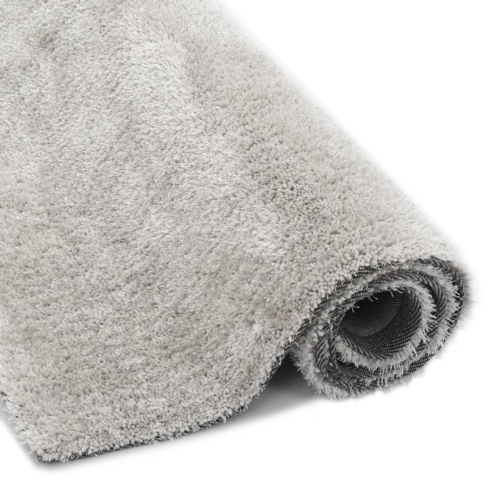 Hochflor-Teppich 80×150 cm Grau