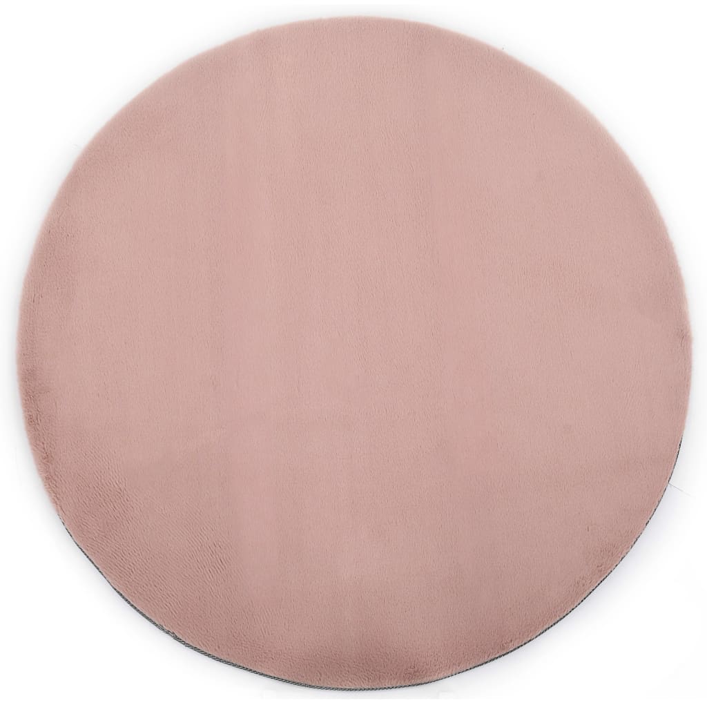 Teppich 80 cm Kunstkaninchenfell Altrosa
