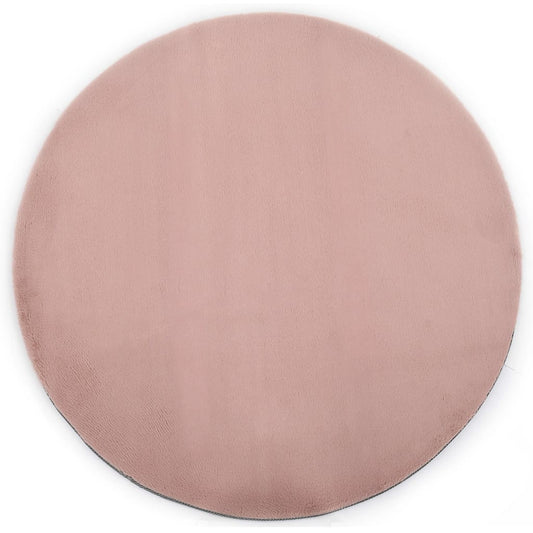 Teppich 80 cm Kunstkaninchenfell Altrosa
