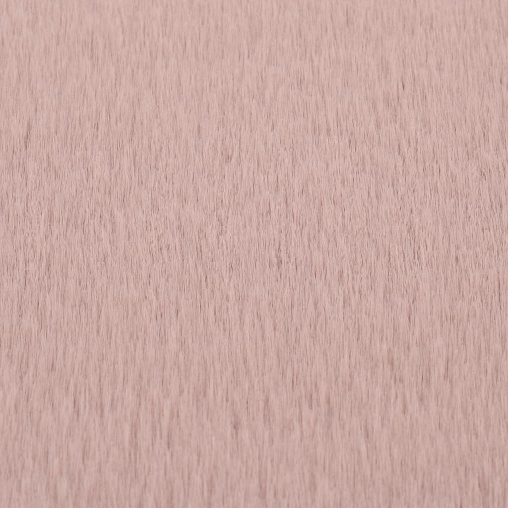 Teppich 160 cm Kunstkaninchenfell Altrosa