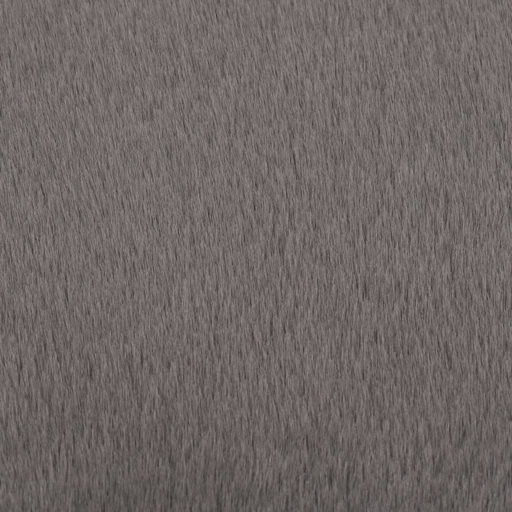 Teppich 160 cm Kunstkaninchenfell Dunkelgrau